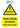 Image of DefendaStrip warning sign A4 size black text yellow warning triangle;
