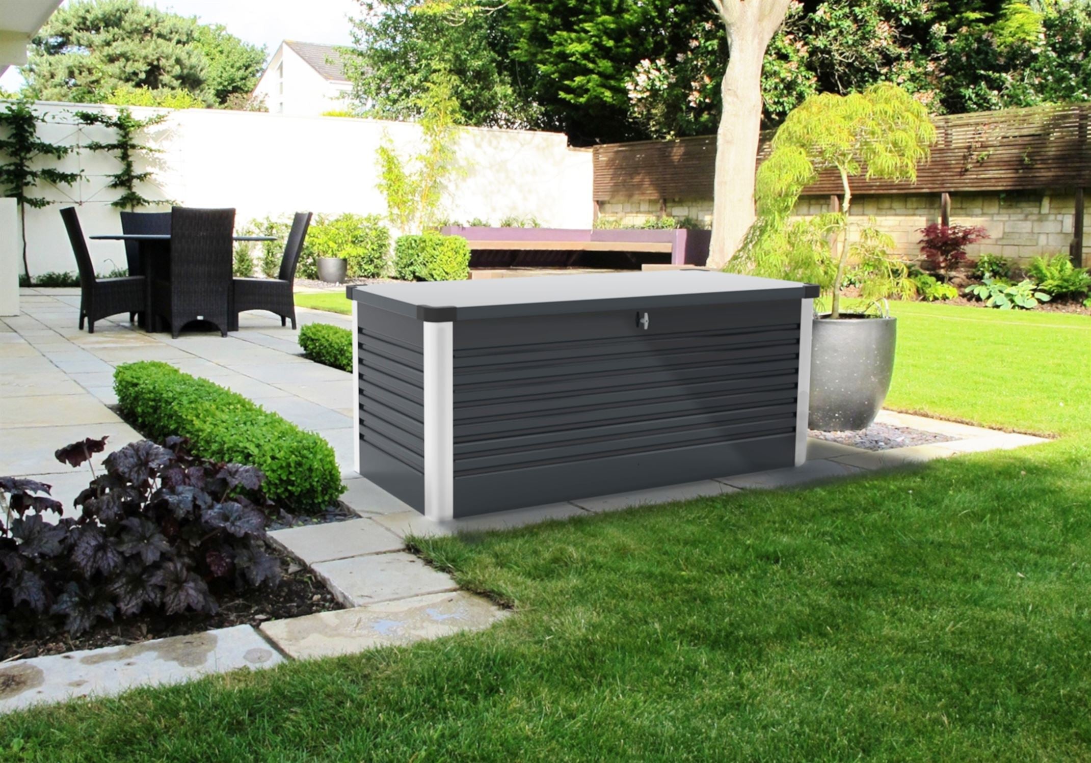 Trimetals Lockable Patio Box Large My Secure Garden Trimetals Lockable Patio Box Large My Secure Garden