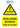 Image of DefendaStrip warning sign A4 size black text yellow warning triangle;