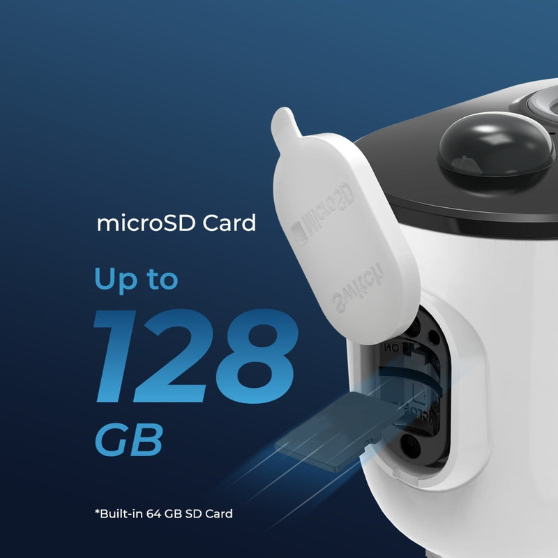 Close-up showing the microSD card slot on the Reolink Argus 3 Ultra 4K security camera.