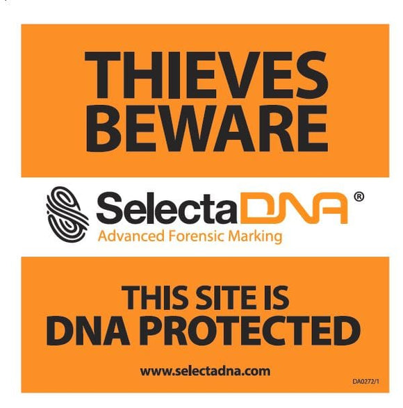 SelectaDNA Outdoor Warning Sign 10cm x 10cm | My Secure Garden